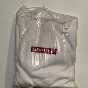 The Marathon Clothing brand White Sweatshirt with Red Logo